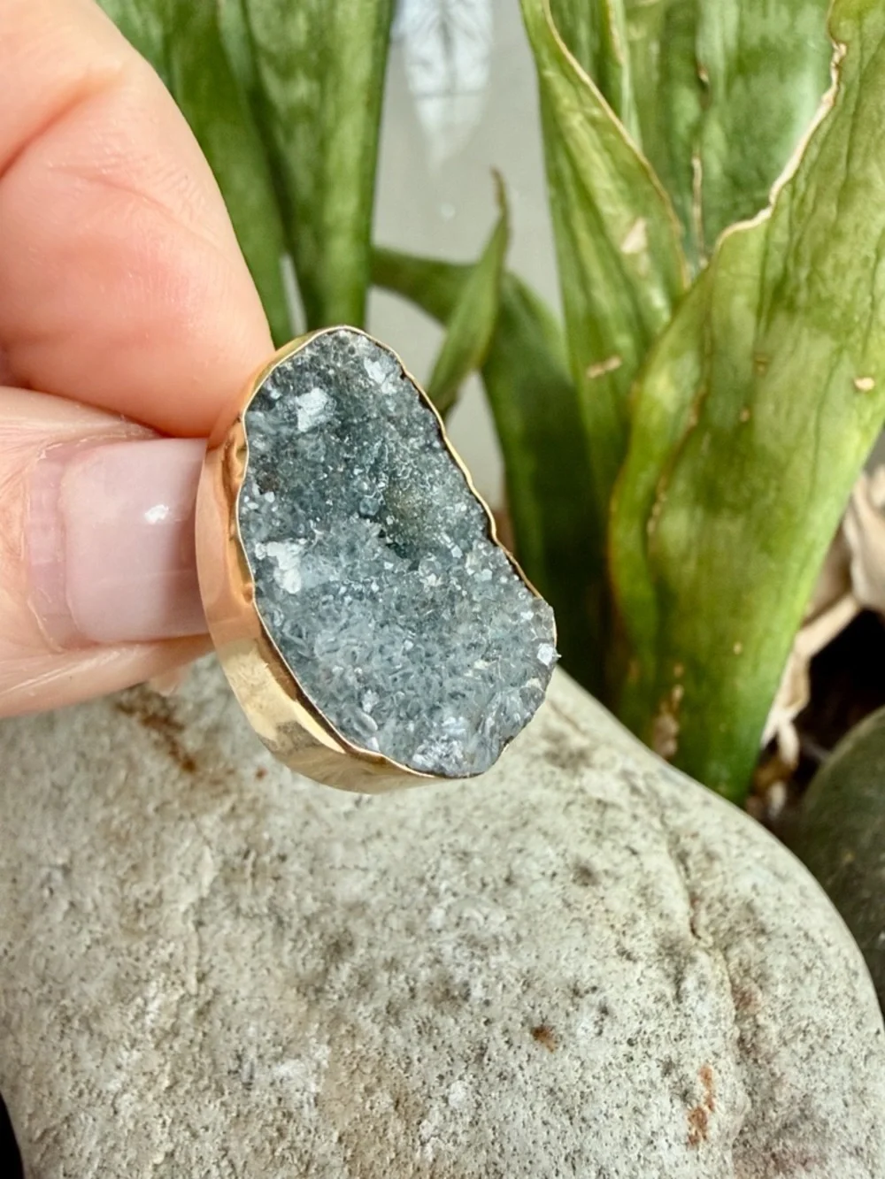 14k druzy ring - Picture 10 of 11